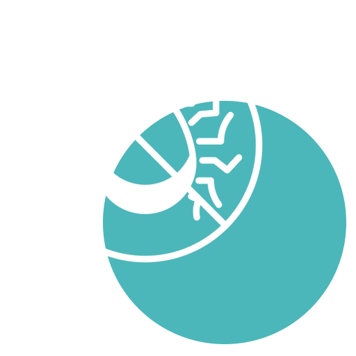A simple graphic of a bug with a line through it, symbolizing a "bug-free" concept, is overlaid on a teal circle with a light gray background—perfect for vet clinics or veterinarian-themed materials.