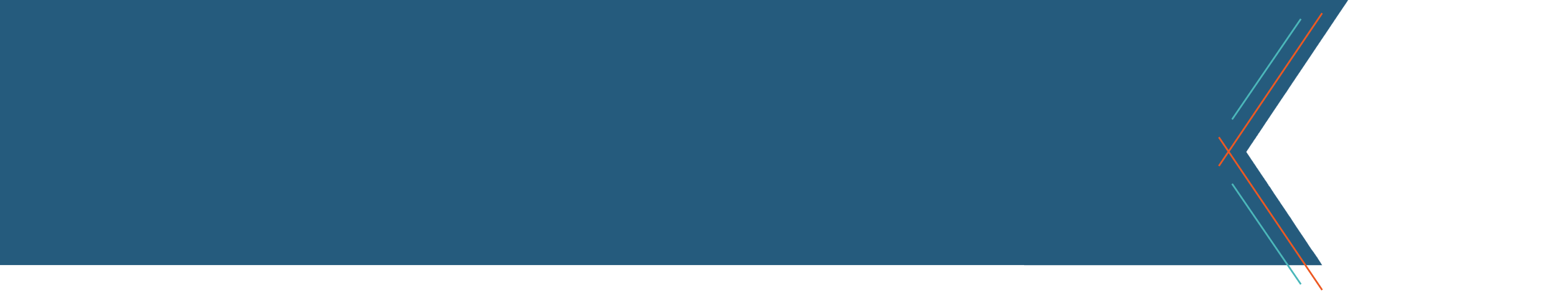A large blue geometric shape with angled edges dominates the left side, intersected by several thin, colored lines on the right—suggestive of a modern veterinarian clinic—set against a white and light gray background.